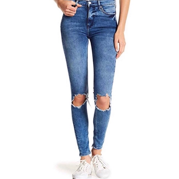 Free People Denim - Free People Distressed Busted Jeans
